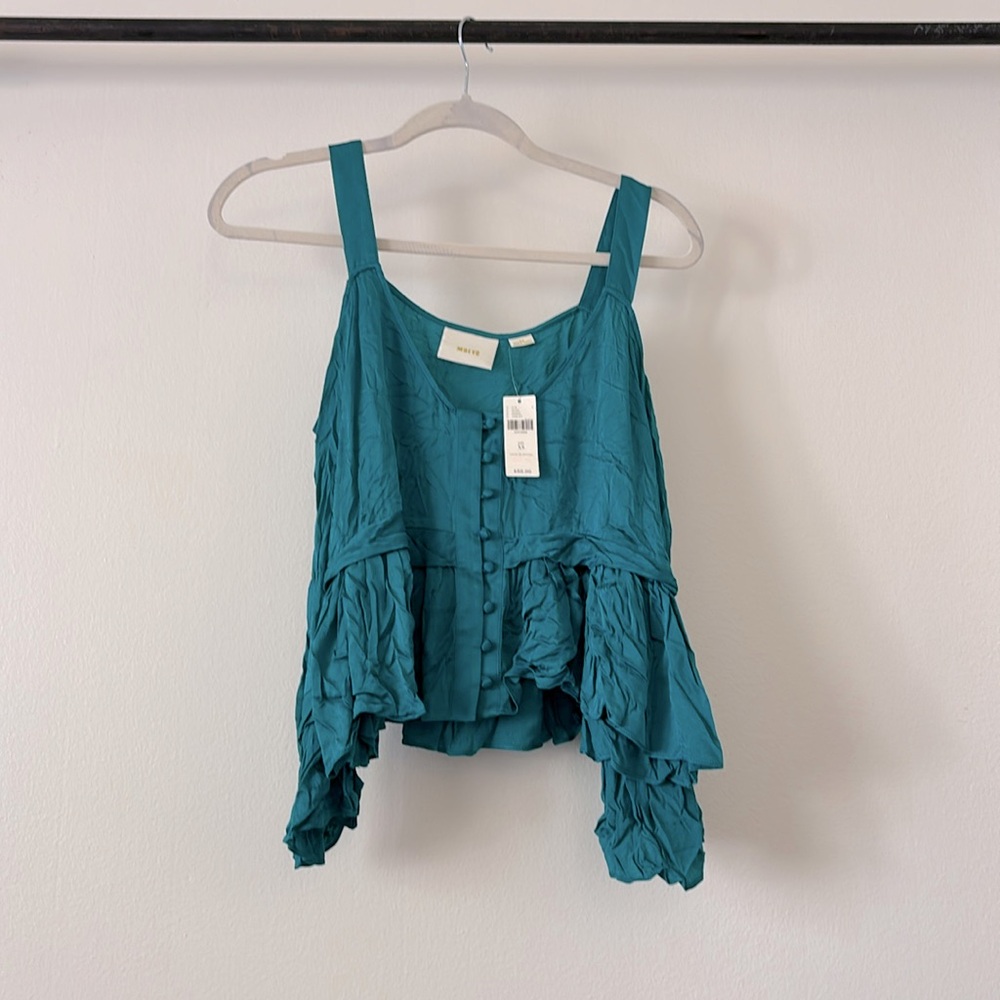 Anthropologie open shoulder blouse